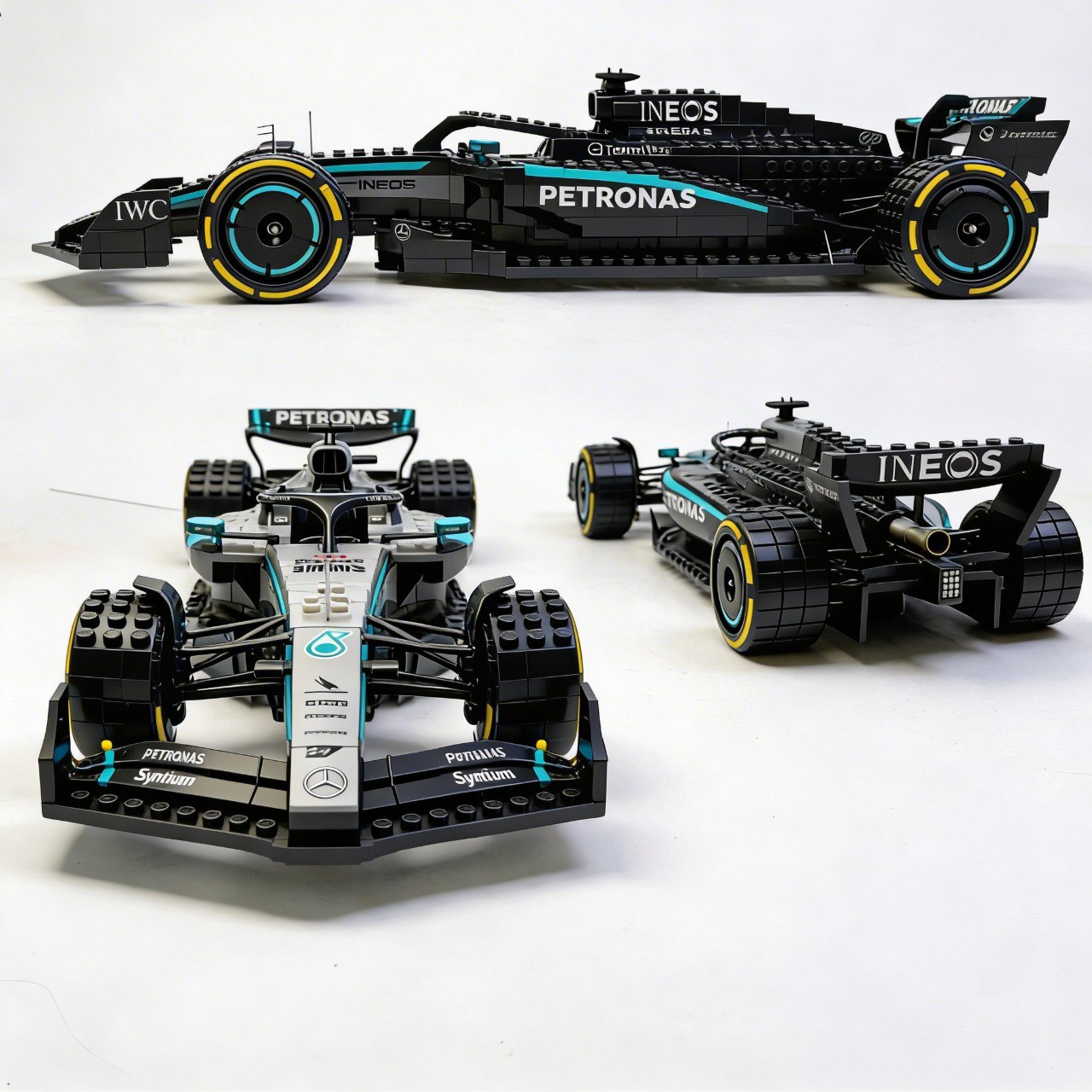 Rastar 2509PCS 1:8 Technik F1 Mercedes Racing Formula Building Blocks Model MOC Car Bricks Toy