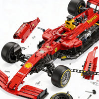 Rastar 2509PCS 1:8 Technik F1 Ferrari Racing Formula Building Blocks Model MOC Car Bricks Toy
